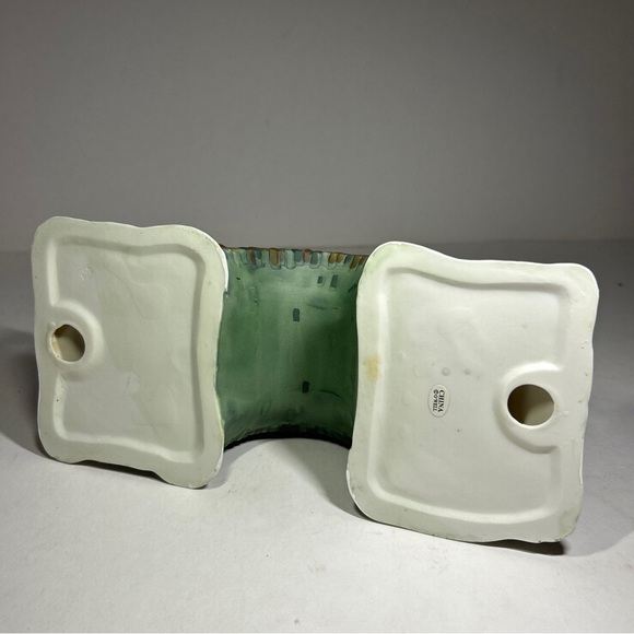 Vtg 2001 Santas Workbench 8”x3” Porcelain Bridge Snow Scene Christmas w/Box - Picture 12 of 13